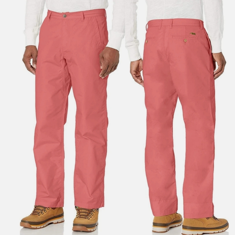 NWT Men's Mountain Khakis Poplin Slim Fit Pant In Red Size 31X32